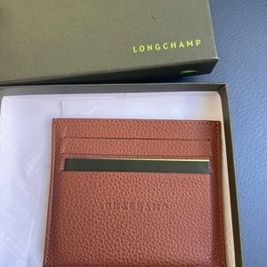 Longchamp Le Foulonne Leather Card Case